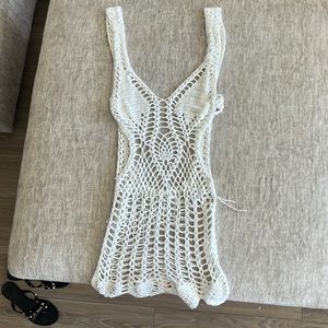 White beach cover up